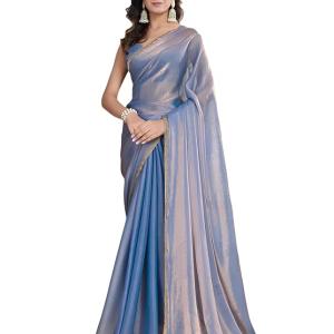 Sidhidata Women's Soft Zimmy Choo Fandy Silk Saree With Hand Work Lace Boarder & Comes With Unstitched Blouse Piece