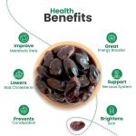 Nutraj UAE Arabian Wet Dates 1kg (500g X 2) Pouch | Khajur | Dry Fruits and Nuts | Grocery