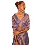 SWORNOF Women's kanjivaram banarasi silk saree for Patola festival Wedding silk with rich pallu Design sarees for women with blouse piece