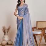 Sidhidata Women's Soft Zimmy Choo Fandy Silk Saree With Hand Work Lace Boarder & Comes With Unstitched Blouse Piece