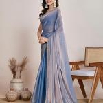 Sidhidata Women's Soft Zimmy Choo Fandy Silk Saree With Hand Work Lace Boarder & Comes With Unstitched Blouse Piece