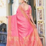 PRIJARI Women's Pure Soft Silk Kanjivaram Saree For Wedding Functions Banarasi Style Sari With Unstitched Blouse Piece