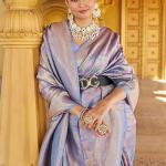 SWORNOF Women's kanjivaram banarasi silk saree for Patola festival Wedding silk with rich pallu Design sarees for women with blouse piece